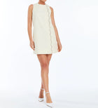 Mestiza Etta Pearl Scallop Mini Dress - Ivory