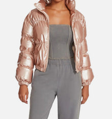 Steve Madden Eden Patent Jacket - Taupe