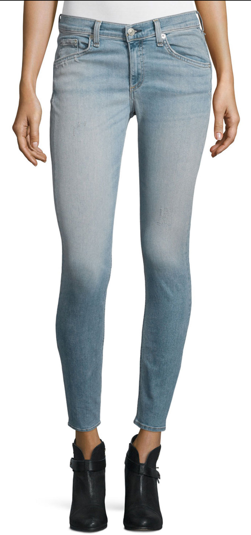 rag & bone Capri Mid-Rise Skinny Jeans - Hanover