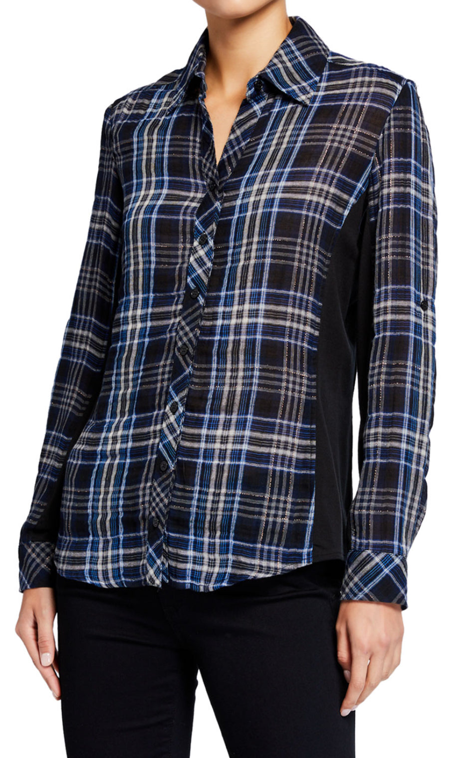 finley Casey Shimmer Plaid Shirt