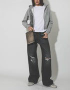 Ragdoll LA Cropped Hoodie W/Zip – Heather Grey