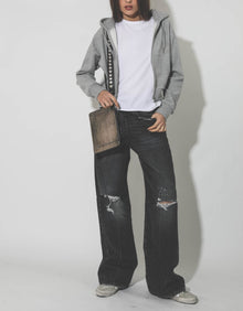 Ragdoll LA Cropped Hoodie W/Zip – Heather Grey