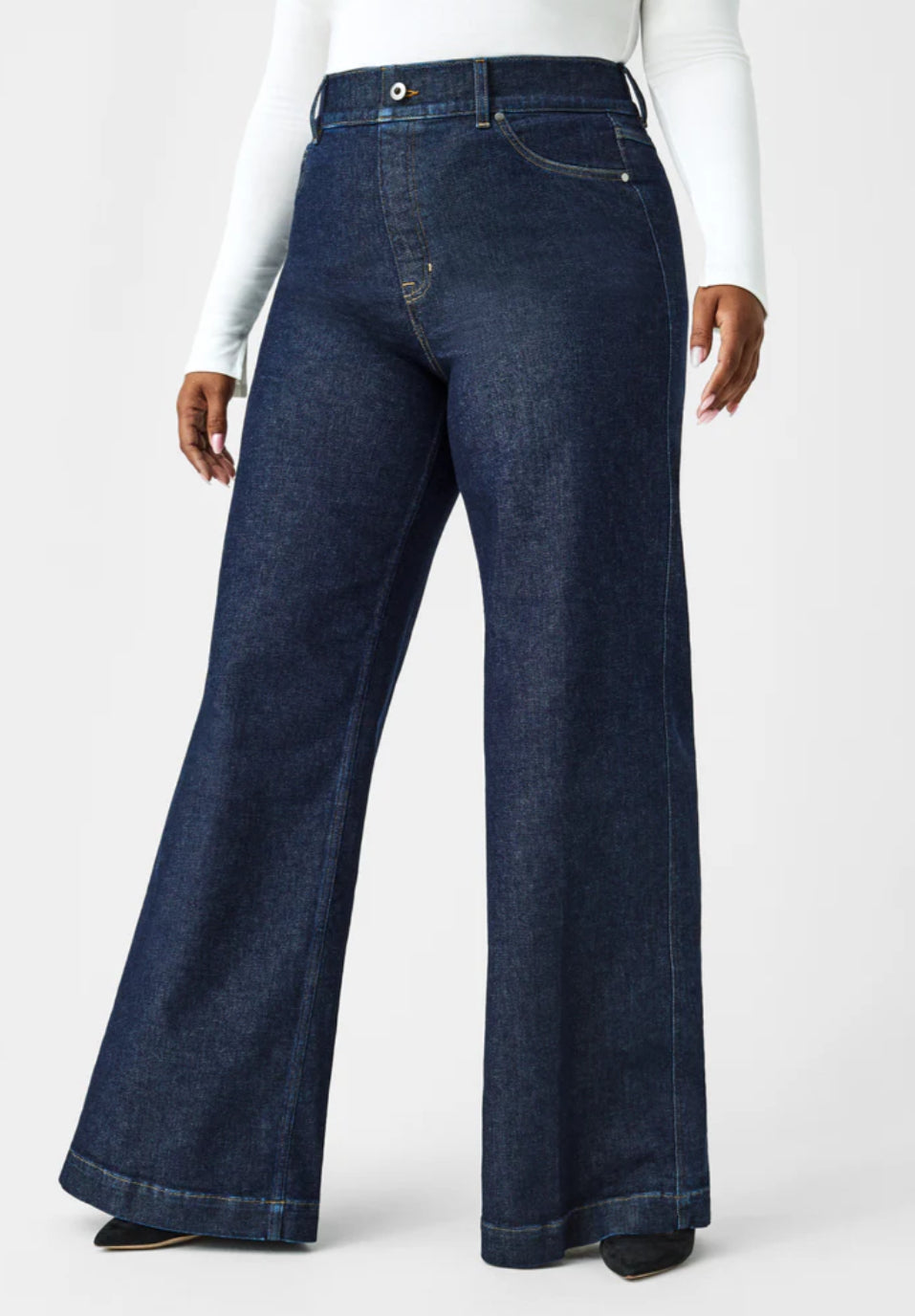 Spanx Wide Leg Jeans - Raw Indigo