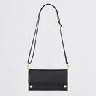 Hammitt AJ Crossbody Clutch - Black/Brushed Gold/Red Zip