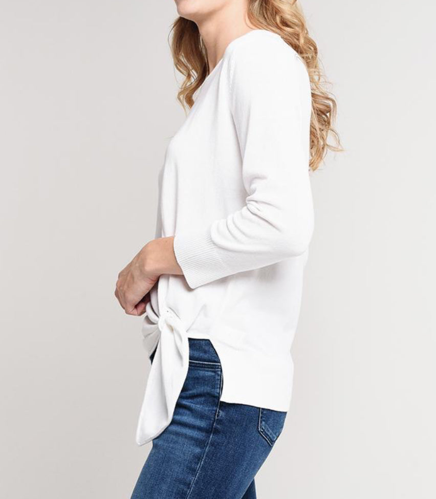 Brochu Walker The Mya Tie Pullover - Parchment White