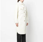 Apparis Single-Breasted Faux Shearling Coat - White