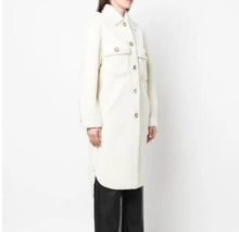 Apparis Single-Breasted Faux Shearling Coat - White