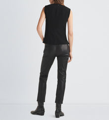 rag & bone Sonia Sleeveless Crepe Top - Black