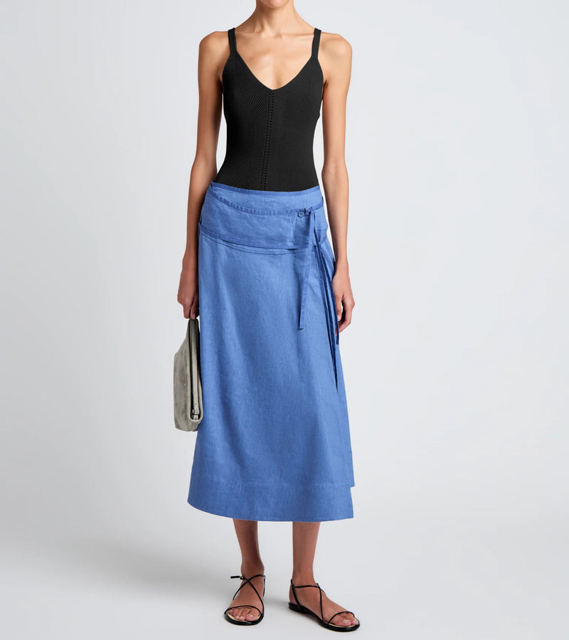 Proenza Schouler White Label Jovie Wrap Skirt - Denim