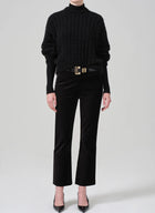 Citizens of Humanity Isola Velvet Cropped Trouser - Black