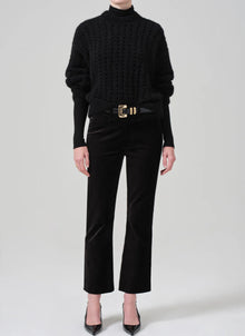 Citizens of Humanity Isola Velvet Cropped Trouser - Black