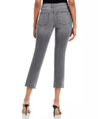 DL1961 Mara Instasculpt Mid Rise Straight Jeans - Overcast Raw