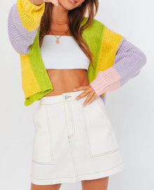 Le Lis COLOR BLOCK SWEATER CARDIGAN