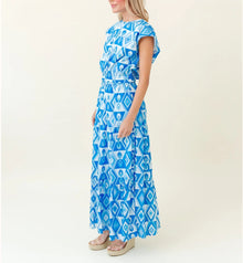 Sheridan French Gardenia Skirt - Lapis Geo