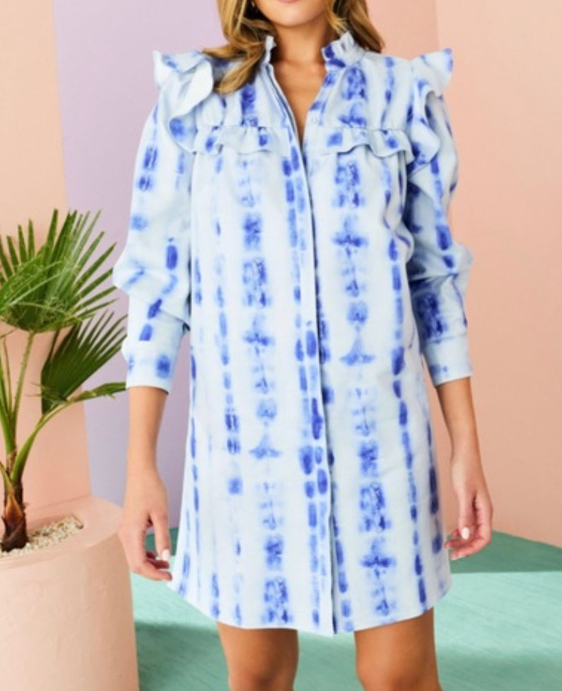 Marie Oliver Westie Dress - Ocean Dye