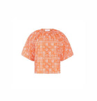 OLIVIA by livro Freda Top - Orange Checkerboard
