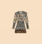 FARM Rio Floral Tapestry Mini Dress - Silver