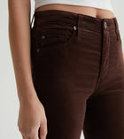 AG Jeans Velvet High Rise Farrah Boot Crop - Bitter Chocolate