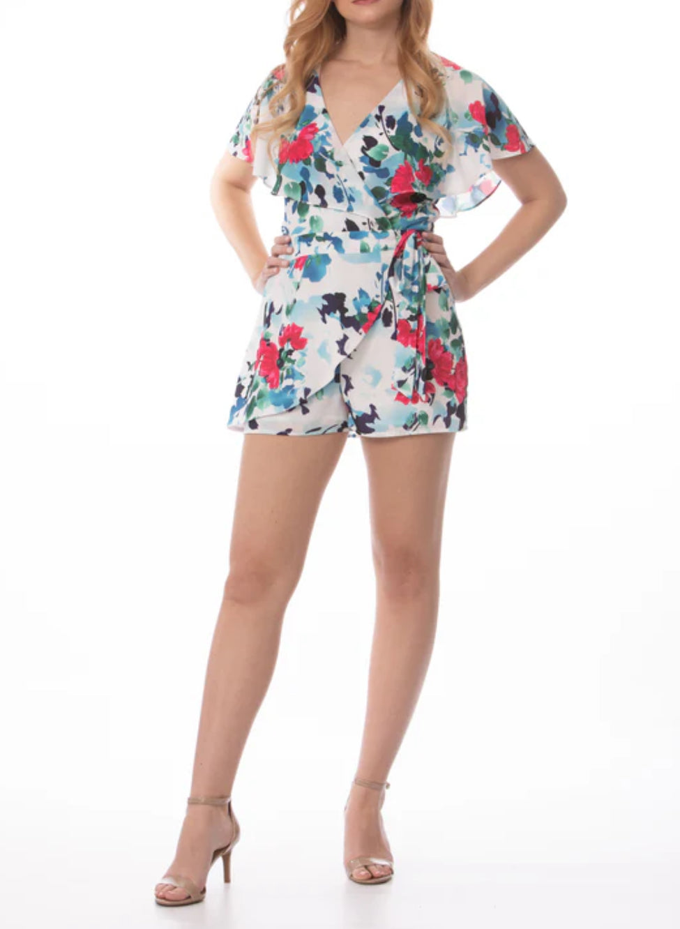 Adelyn Rae Rayas Floral Romper