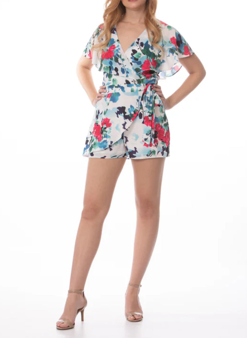 Adelyn Rae Rayas Floral Romper