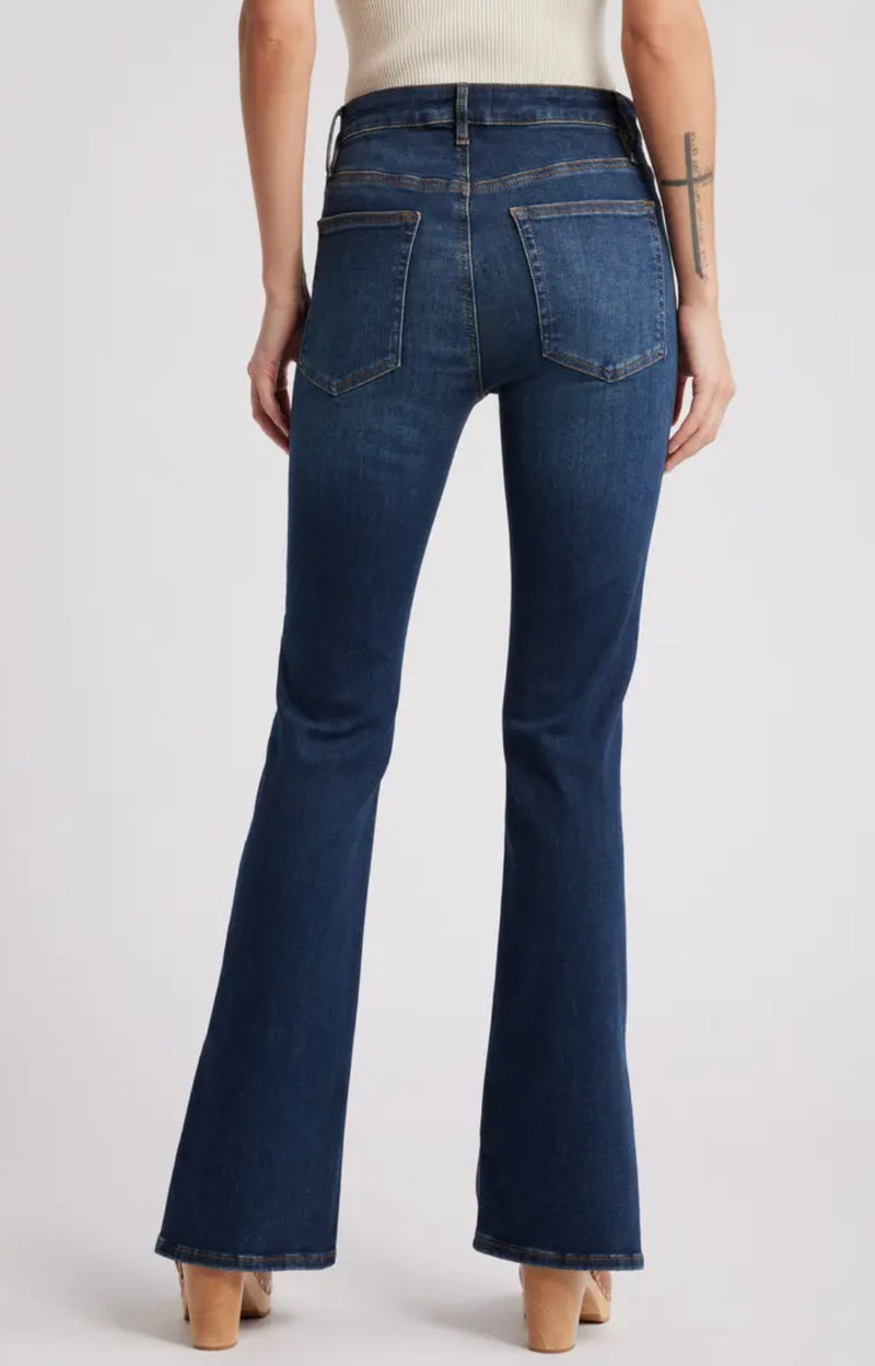 Frame Le Mini Boot Split Hem Bootcut Jeans - Moonflower