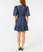 RHODE Linen Mariana Dress - Navy