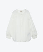 Zadig & Voltaire Teck Satin Raye Blouse - Off White