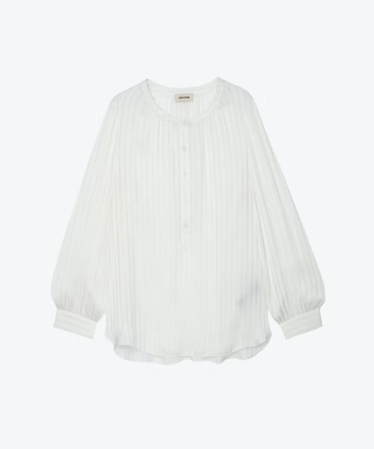 Zadig & Voltaire Teck Satin Raye Blouse - Off White