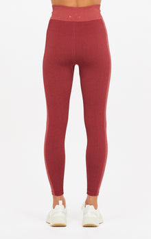 The Upside Ribbed Seamless Midi Pant - Sangria