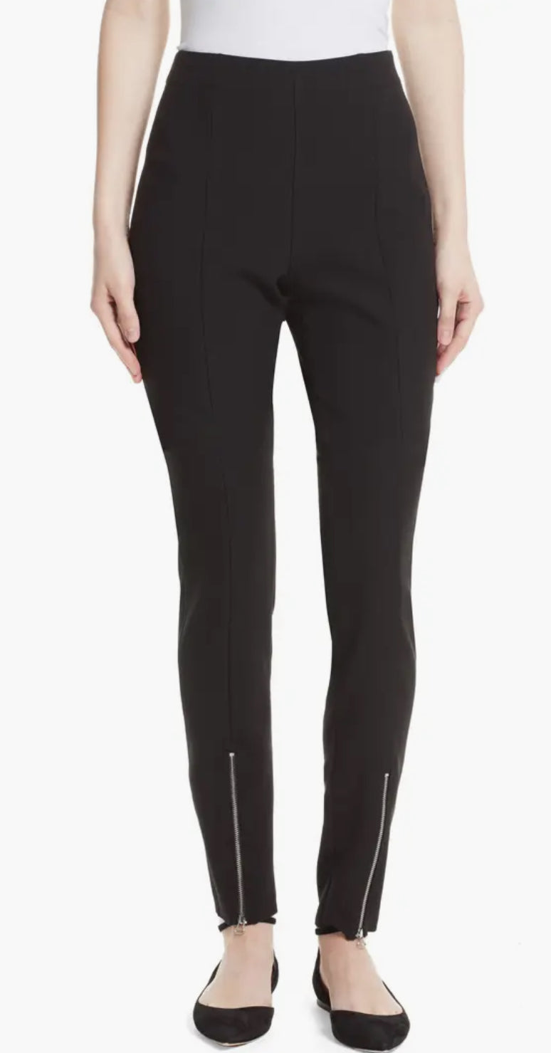 Elizabeth & James Eddine High-Waist Skinny Zip-Cuffs Pants - Black