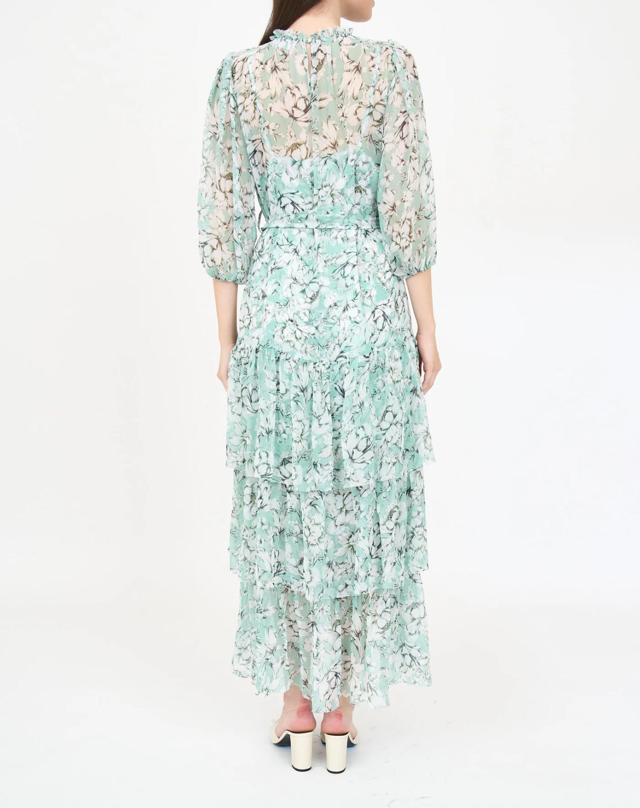 Christy Lynn Sara Dress- Teal Vintage Floral