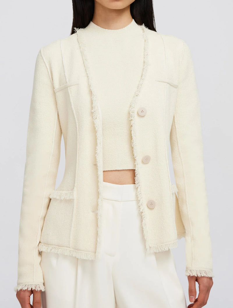 Jonathan Simkhai Medina Patch Pocket Blazer - Natural White