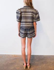 Never a Wallflower Stripe Double Woven Shorts