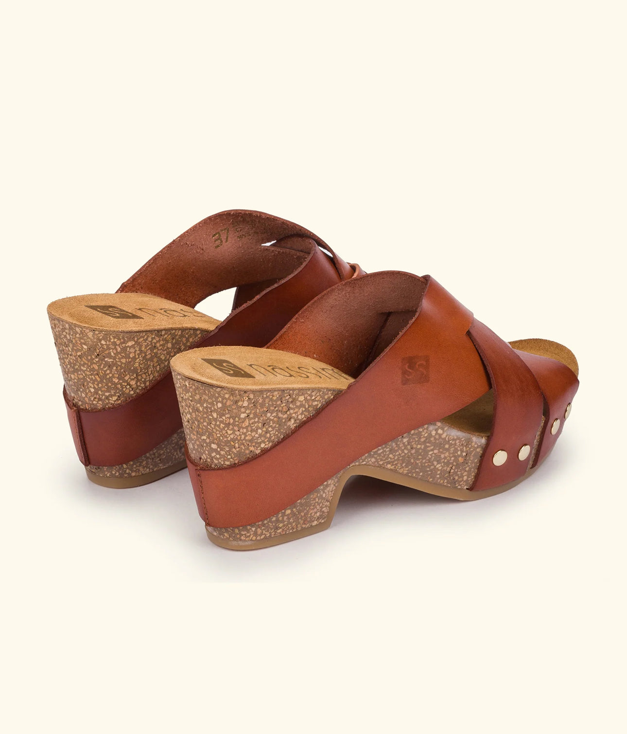 nassima Kilda Wedge Sandal - Brown