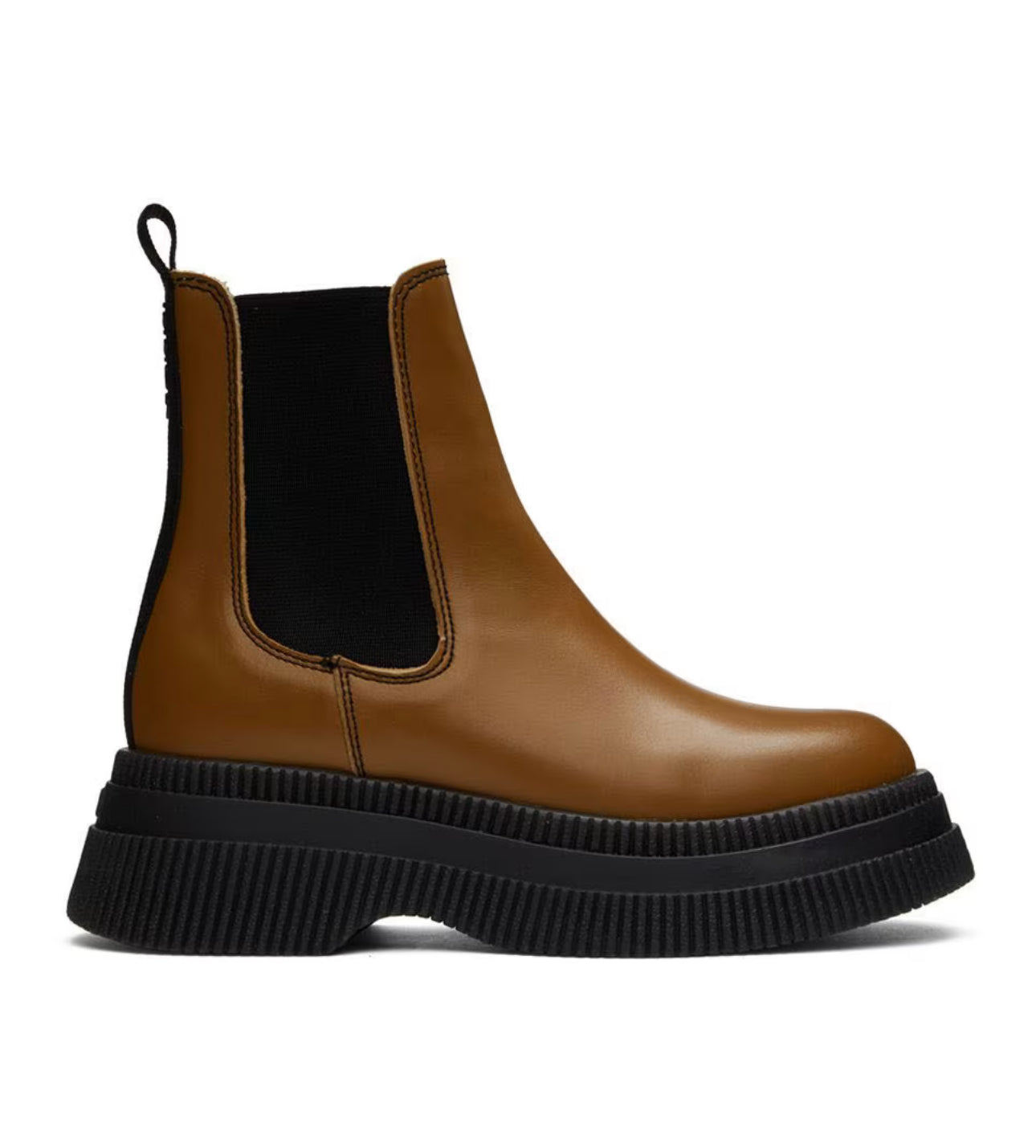 GANNI Chunky Chelsea Boots - Tiger's Eye