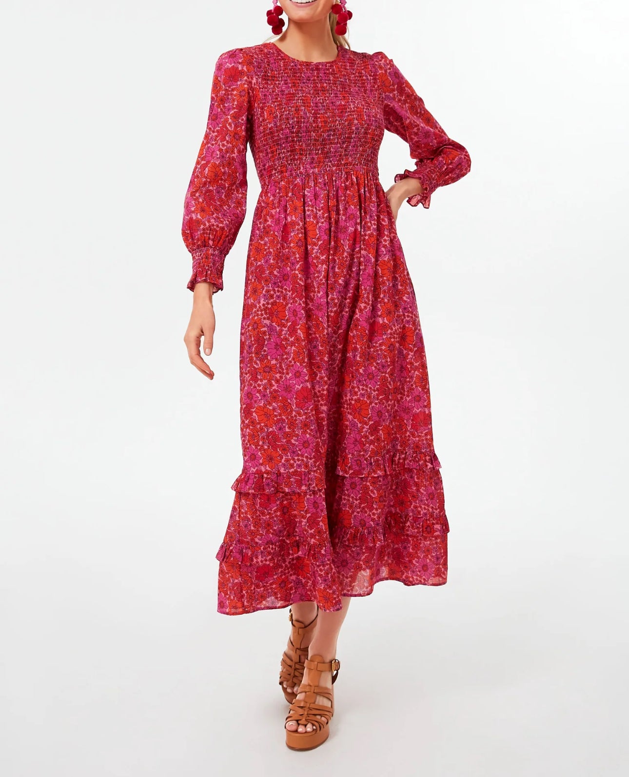 Pink City Prints Exclusive Vintage Poppy Isabel Classic Dress