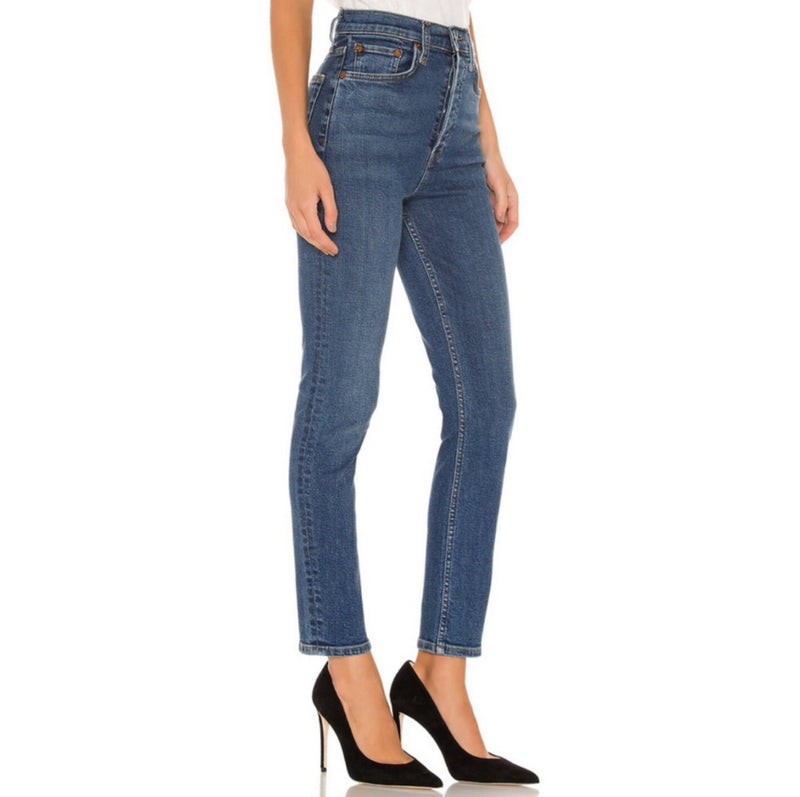 Re/Done Originals Ultra High Rise Crop - Medium Fade