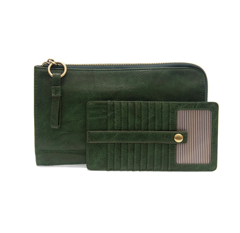 Joy Susan Karina Convertible Wristlet & Wallet - Emerald Green