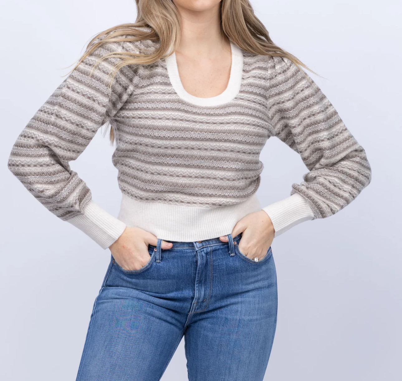 dh New York Amara Sweater - Ivory Combo