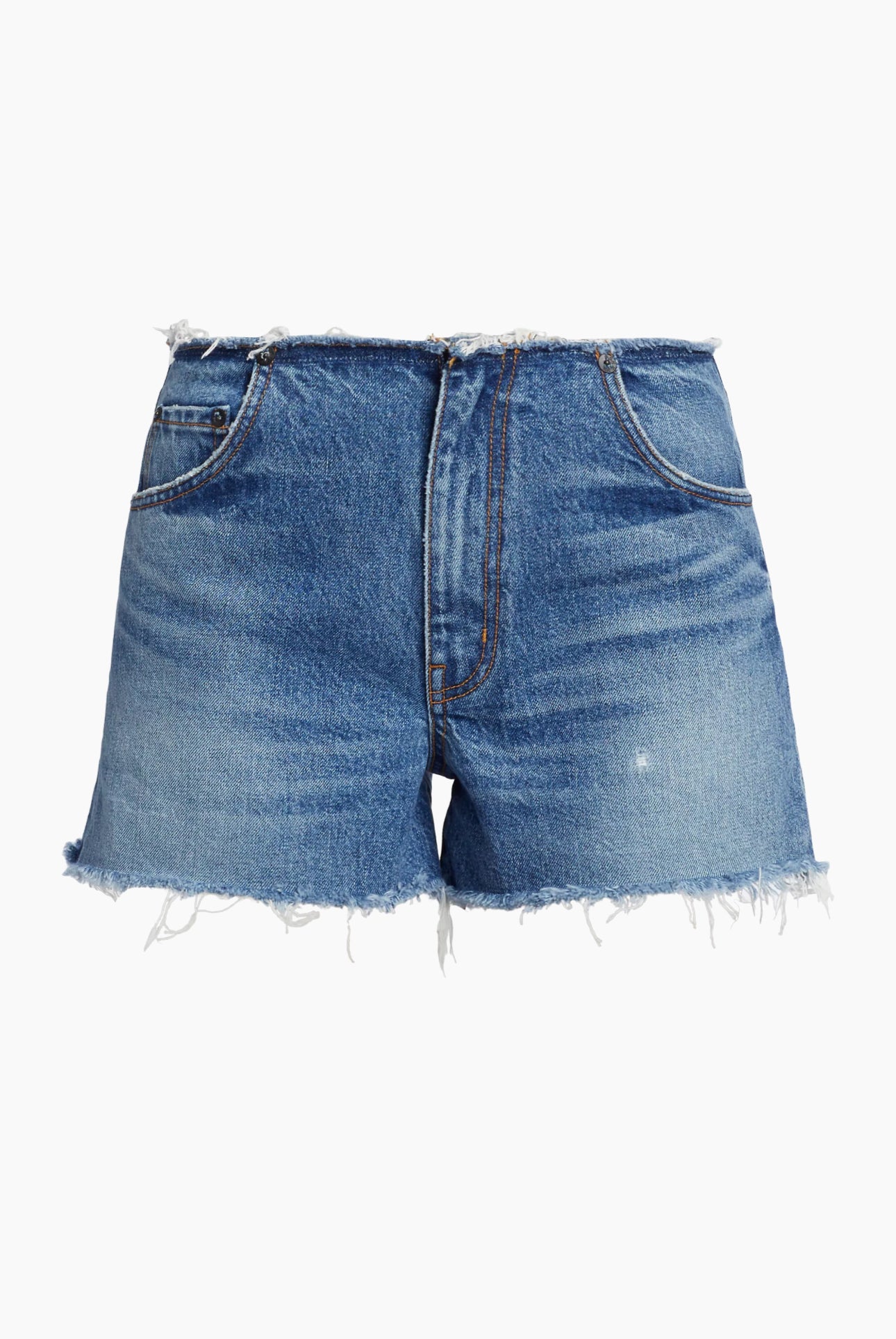 ASKK NY Distressed Waistband Shorts - Dark Mojave