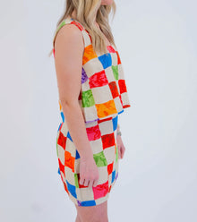 Anna Cate Tatum Skirt - Multi Check