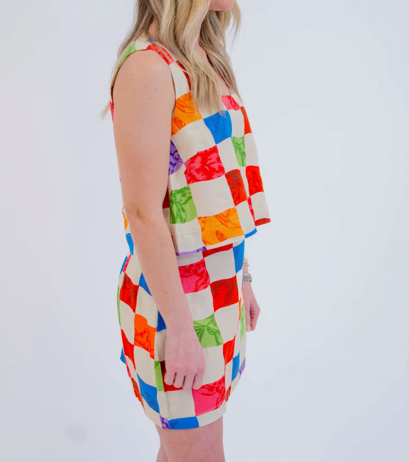 Anna Cate Tatum Skirt - Multi Check
