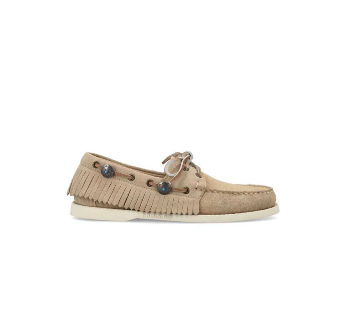 Sebago Portland Suede Fringe Boat Shoe - Camel