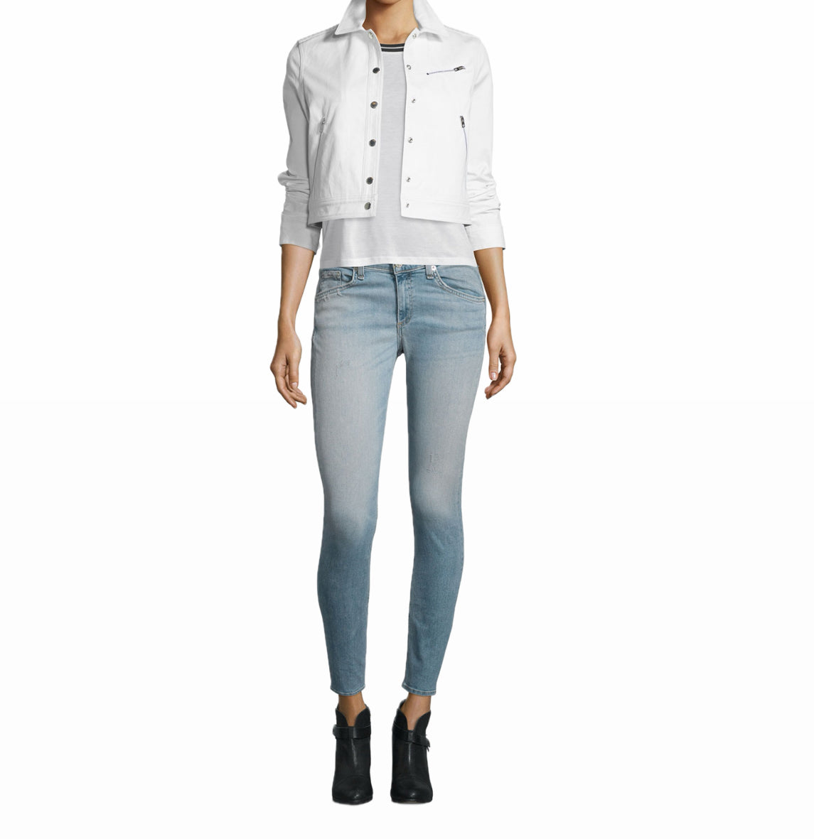 rag & bone Capri Mid-Rise Skinny Jeans - Hanover