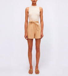 SIMKHAI Pleated Fletcher Short - Natural