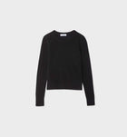 White + Warren Cashmere Shrunken Crewneck - Black