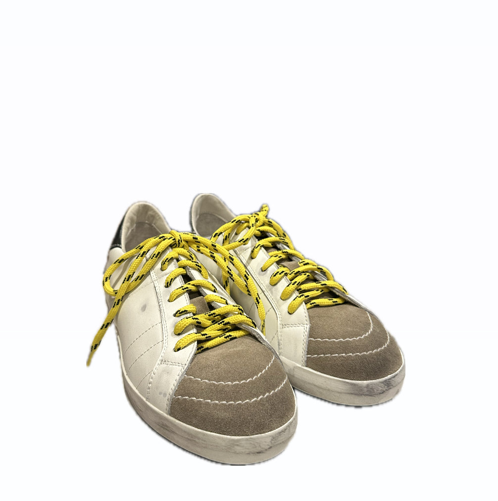 Primabase Sneaker With Yellow Lace - White