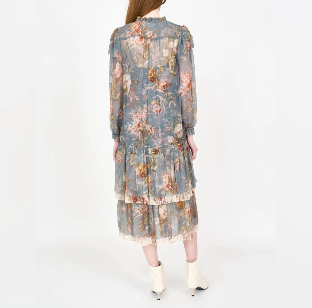 Christy Lynn Gianna Dress - Blue Brocade