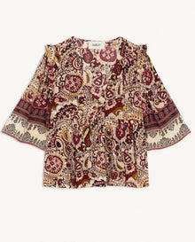 ba&sh Zarry Print Top - Ecru