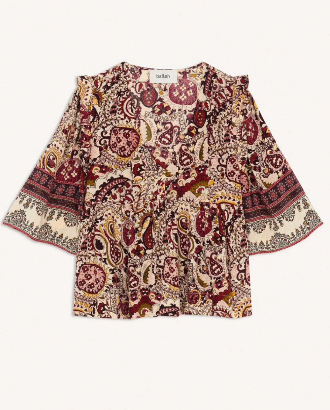 ba&sh Zarry Print Top - Ecru